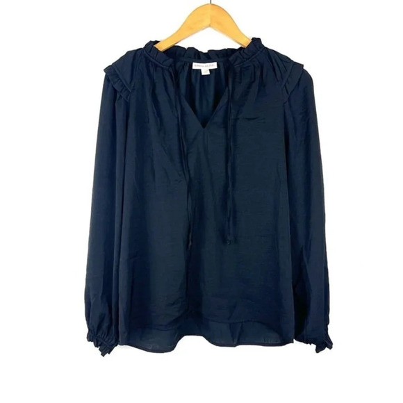 Women’s Knox Rose Loose Fit Black Blouse Sz XS Witchy, Fairy, Whimsygoth, Boho - Picture 1 of 9